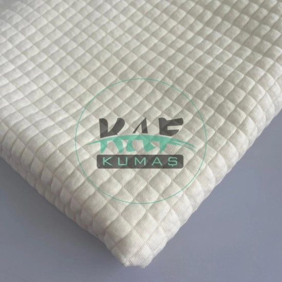 Boyalı Kapitone Kumaş | Krem