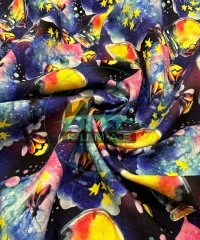 Baskılı Penye İki İplik Parça Kumaş | Bal Kavanozu ve Arılar