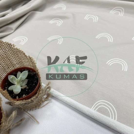 Baskılı Penye İki İplik Kumaş | Gökkuşağı