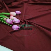 Penye %95 Pamuk %5 Elastan İki İplik Kumaş | Bordo