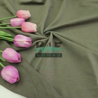 Penye %95 Pamuk %5 Elastan İki İplik Kumaş | Haki