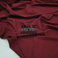 Penye %95 Pamuk %5 Elastan İki İplik Kumaş | Bordo