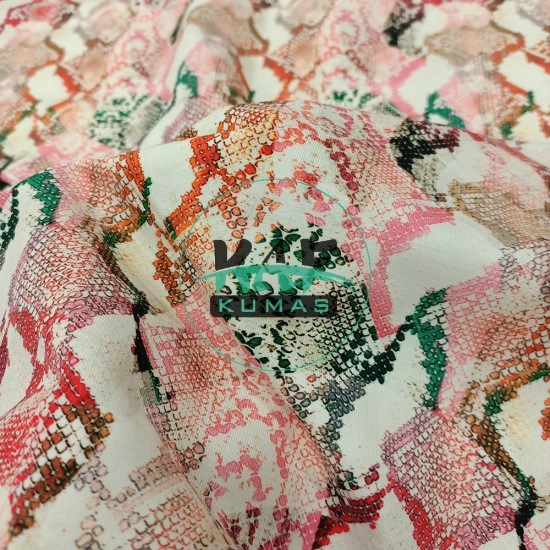 Baskılı Penye İki İplik Kumaş|Renkli Pullar