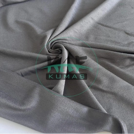 Penye Şardonlu İki İplik Kumaş | Koyu Gri