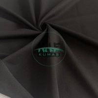 Penye 72% Pamuk 24% Polyester 6% Elastan İki İplik Kumaş | Siyah