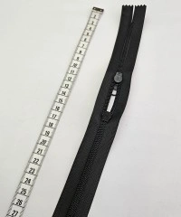 Su Geçirmez PU Kaplama Fermuar | O Fermuar Çift Elcikli | Uzunluk: 17 cm Siyah