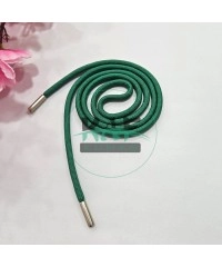 Özel Gümüş Renk Uçlamalı 105 cm Yeşil Kordon Bağcık | Sweatshirt-Eşofman İpi 1 Adet