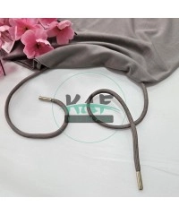 Özel Gümüş Renk Uçlamalı 120 cm Kil Kordon Bağcık | Sweatshirt-Eşofman İpi 1 Adet