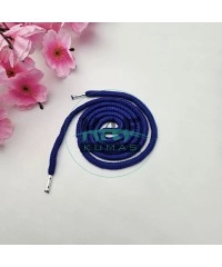 Özel Gümüş Renk Uçlamalı 125 cm Saks Mavi Kordon Bağcık | Sweatshirt-Eşofman İpi 1 Adet