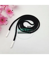 Özel Beyaz Sakız Uçlamalı 138 cm Siyah Kordon Bağcık | Sweatshirt-Eşofman İpi 1 Adet