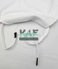Özel Siyah Sakız Uçlamalı 115 cm Beyaz Kordon Bağcık | Sweatshirt-Eşofman İpi 1 Adet