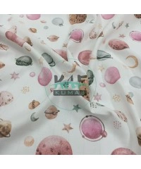 Baskılı %100 Pamuk Müslin Kumaş | Galaksi