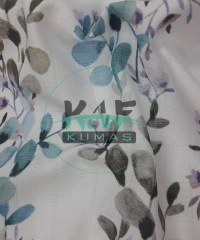 Baskılı %100 Pamuk Müslin Kumaş | Kiraz Çiçeği