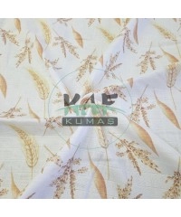 Baskılı %100 Pamuk Müslin Kumaş | Buğday