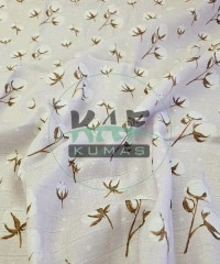 Baskılı %100 Pamuk Müslin Kumaş | Pembe Zeminli Pamuk