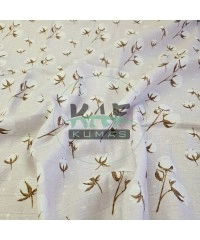 Baskılı %100 Pamuk Müslin Kumaş | Pembe Zeminli Pamuk