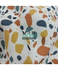 Baskılı %100 Pamuk Müslin Kumaş | Renkli Noktalar