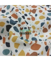 Baskılı %100 Pamuk Müslin Kumaş | Renkli Noktalar