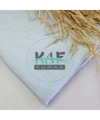 Krinkıl Müslin | 2 Katlı Bürümcük Kumaş |Açık Mavi