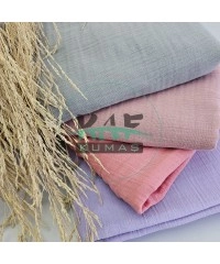 Krinkıl Müslin | 2 Katlı Bürümcük Kumaş | Gül Kurusu