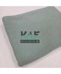  Krinkıl Müslin | 2 Katlı Bürümcük Kumaş | Buz Yeşili