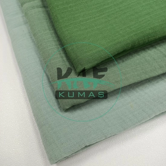 Krinkıl Müslin | 2 Katlı Bürümcük Kumaş | Çağla Yeşili