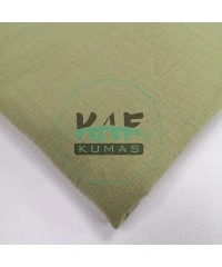  Krinkıl Müslin | 2 Katlı Bürümcük Kumaş | Haki/ Yosun