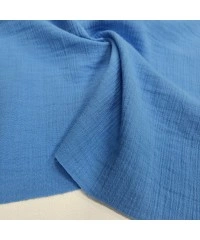 Krinkıl Müslin | 2 Katlı Bürümcük Kumaş | Mavi