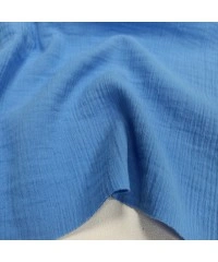  Krinkıl Müslin | 2 Katlı Bürümcük Kumaş | Mavi