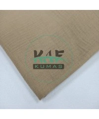  Krinkıl Müslin | 2 Katlı Bürümcük Kumaş | Bej