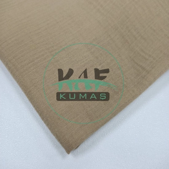  Krinkıl Müslin | 2 Katlı Bürümcük Kumaş | Bej