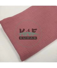  Krinkıl Müslin | 2 Katlı Bürümcük Kumaş | Pembe Kayısı