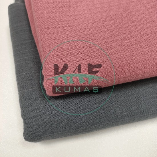  Krinkıl Müslin | 2 Katlı Bürümcük Kumaş | Pembe Kayısı