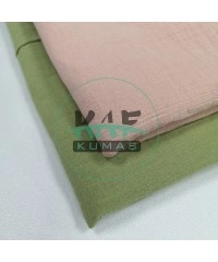  Krinkıl Müslin | 2 Katlı Bürümcük Kumaş | Pembe/ Somon