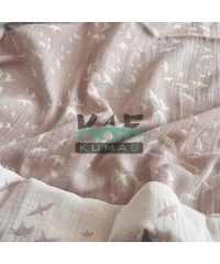  Jakarlı Krinkıl Müslin | 2 Katlı Bürümcük Kumaş | Kuş