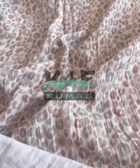 Krinkıl Müslin | 2 Katlı Bürümcük Kumaş | Leopar