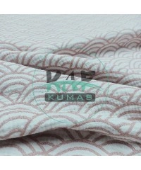 Desenli Dört Katlı Bürümcük Pamuk Müslin Kumaş | Günbatımı Pembe