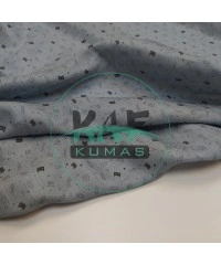 Baskılı Bambu Karışım Müslin Kumaş | Boyalı Zemin Karakter Desen