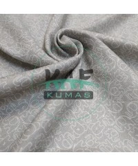 Baskılı Bambu Karışım Müslin Kumaş | Gri Zemin Filler