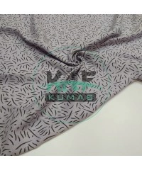 Baskılı Bambu Karışım Müslin Kumaş | Mor Zemin Kısa Çizgiler