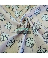 Baskılı Bambu Karışım Müslin Kumaş | Pamuk