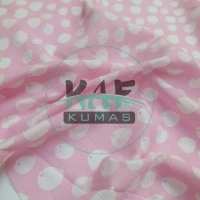 Baskılı Bambu Karışım Müslin Kumaş | Pembe Zemin Balon