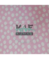 Baskılı Bambu Karışım Müslin Kumaş | Pembe Zemin Balon