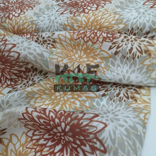 Baskılı %100 Pamuk Müslin Kumaş | Kamelya