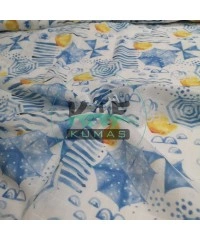 Baskılı %100 Pamuk Müslin Kumaş | Kumsal