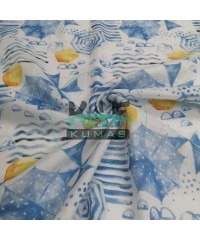 Baskılı %100 Pamuk Müslin Kumaş | Kumsal