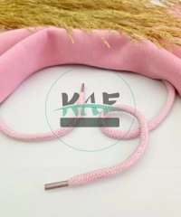 Pamuk Sweatshirt İpi | Plastik Uçlu 125 cm Kordon | Pembe