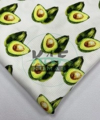 Avokado Desenli Kaşkorse Kumaş