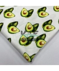 Avokado Desenli Kaşkorse Kumaş