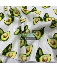 Avokado Desenli Kaşkorse Kumaş
